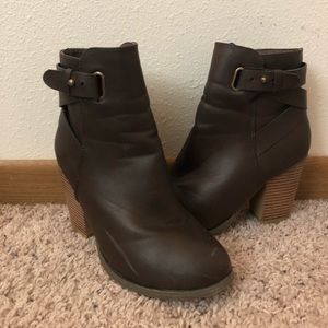 3in leather booties